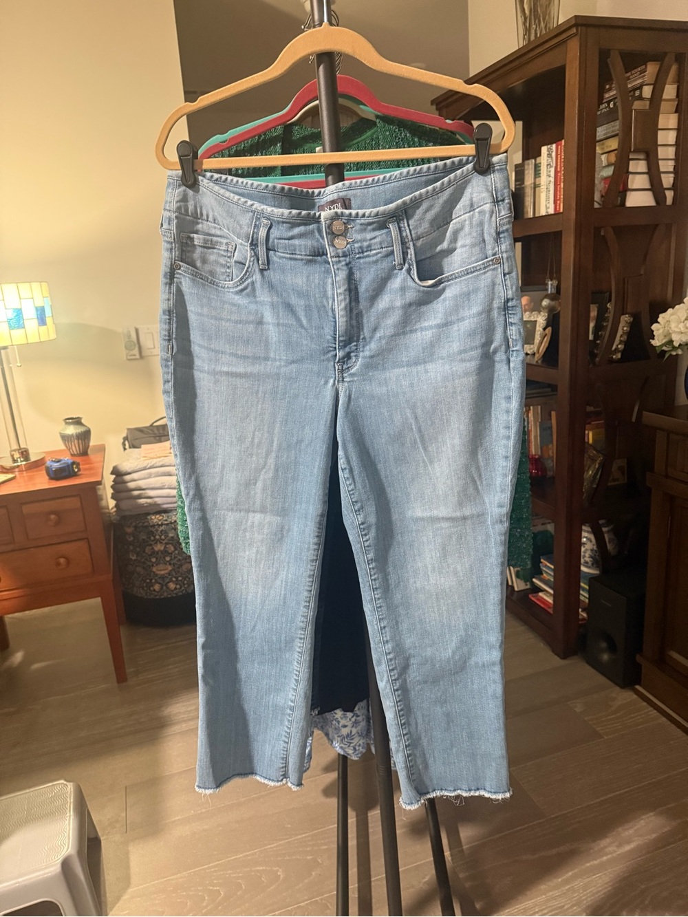 NYDJ Light Blue Cropped Stretch Denim Jeans